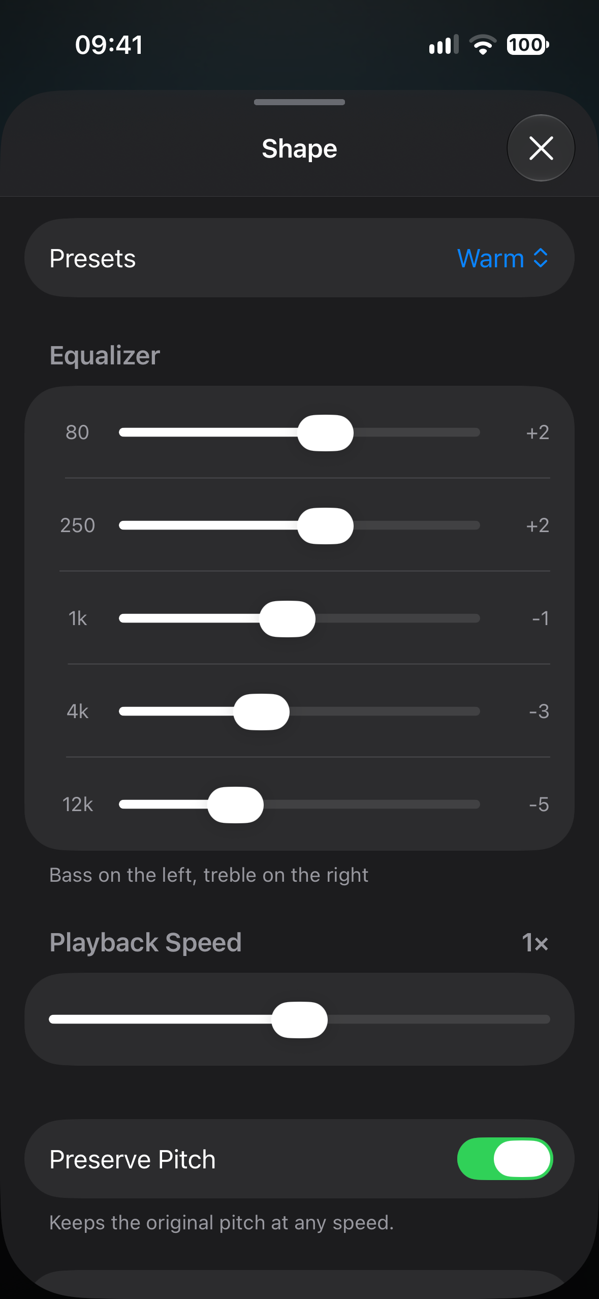 Sound Shaper — Shape